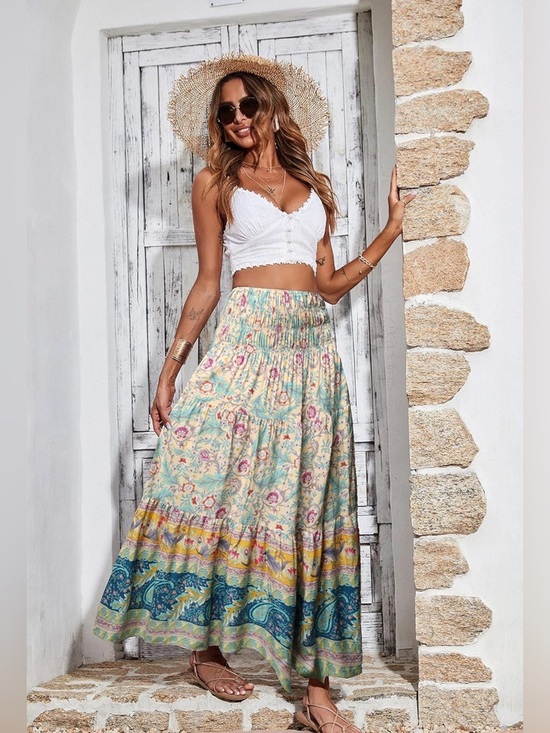 Dresses & Skirts - CFLONGE Boho Summer Maxi Skirt